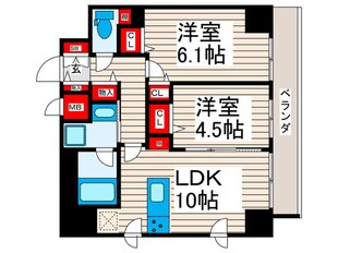 レフィールオーブ町屋駅前の物件間取画像